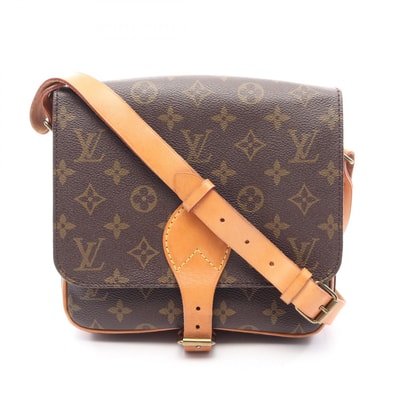 ルイ・ヴィトン LOUIS VUITTON カルトシエールMM ショルダーバッグ バッグ PVCコーティングキャンバス レザー モノグラム レディース ブラウン系 M51253 【中古】