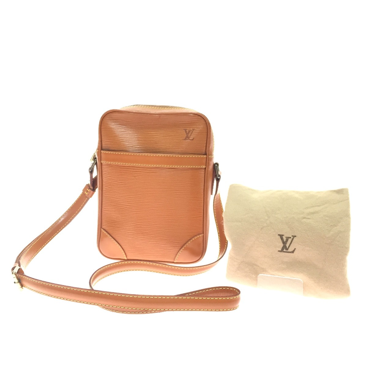 $$ LOUIS VUITTON ルイヴィトン ショルダーバッグ エピ ダヌーブ 布袋付 M11910 ブラウン