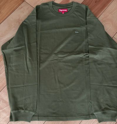 Supreme Small Box L/S Tee "Light Olive"(23FW)
