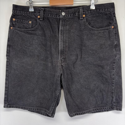 古着 リーバイス Levi's デニム ショートパンツ 5ポケット ジップ 大きいサイズ 505 ストレート ハーフパンツ w42 ブラック メンズ