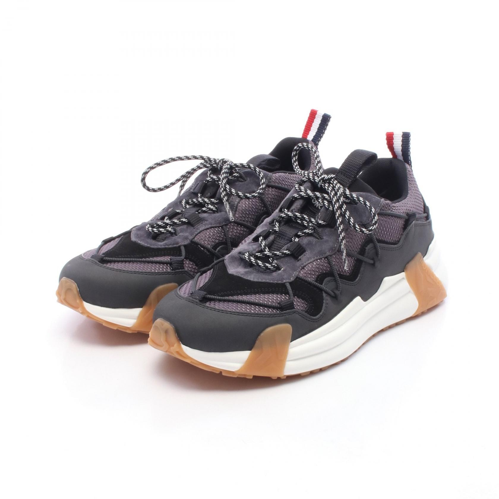 モンクレール MONCLER COMPASSOR スニーカー 靴 スウェード ファブリック メンズ パープル系 / ブラック系 【中古】