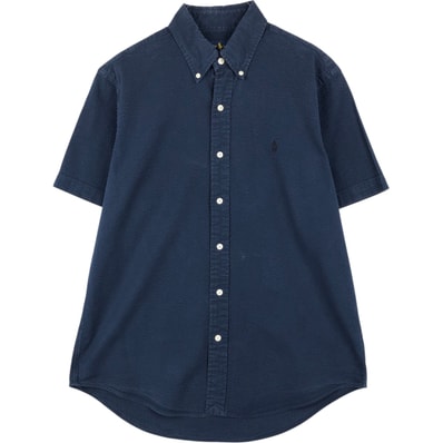 古着 ラルフローレン Ralph Lauren RALPH LAUREN シアサッカー 半袖 ボタンダウンシャツ メンズM相当/eaa655846