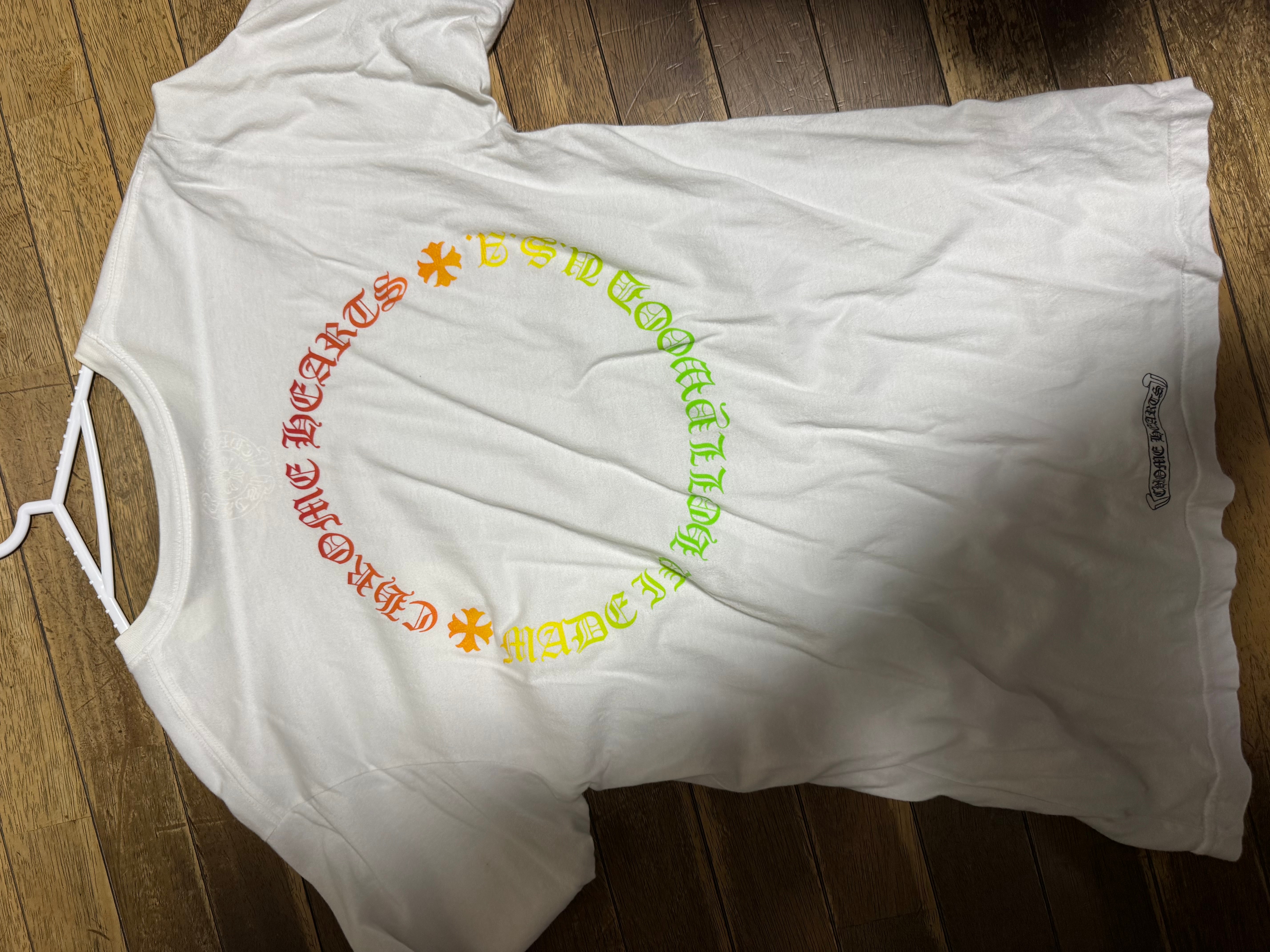 Chrome Hearts Gradient Circle Back Print T-Shirt "White"
