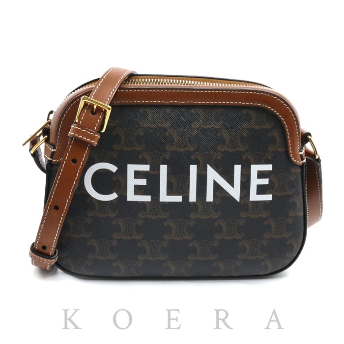 CELINE セリーヌ トリオンフ スモール カメラバッグ ショルダーバッグ タン 191522BZK.04LU レディース【中古】