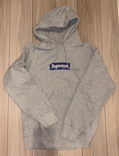 Supreme Bandana Box Logo Hooded Sweatshirt "Grey"