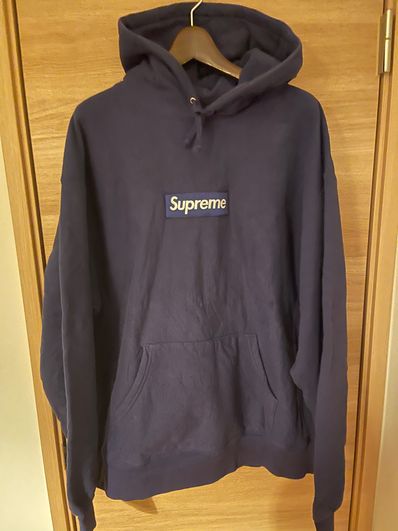 Supreme Box Logo Hooded Sweatshirt "Washed Navy" (21FW)