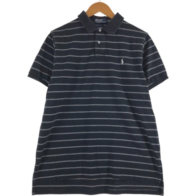 古着 ラルフローレン Ralph Lauren POLO by Ralph Lauren CUSTOM FIT 半袖 ボーダー ポロシャツ メンズXL相当/eaa559688