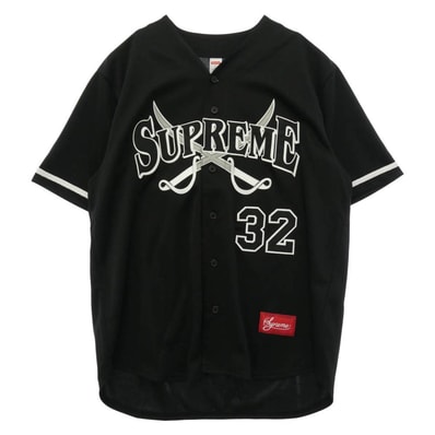 Supreme シュプリーム 25AW Swords Baseball Jersey ソーズ ベースボール ジャージー 半袖 シャツ ブラック系 L【極上美品】【中古】