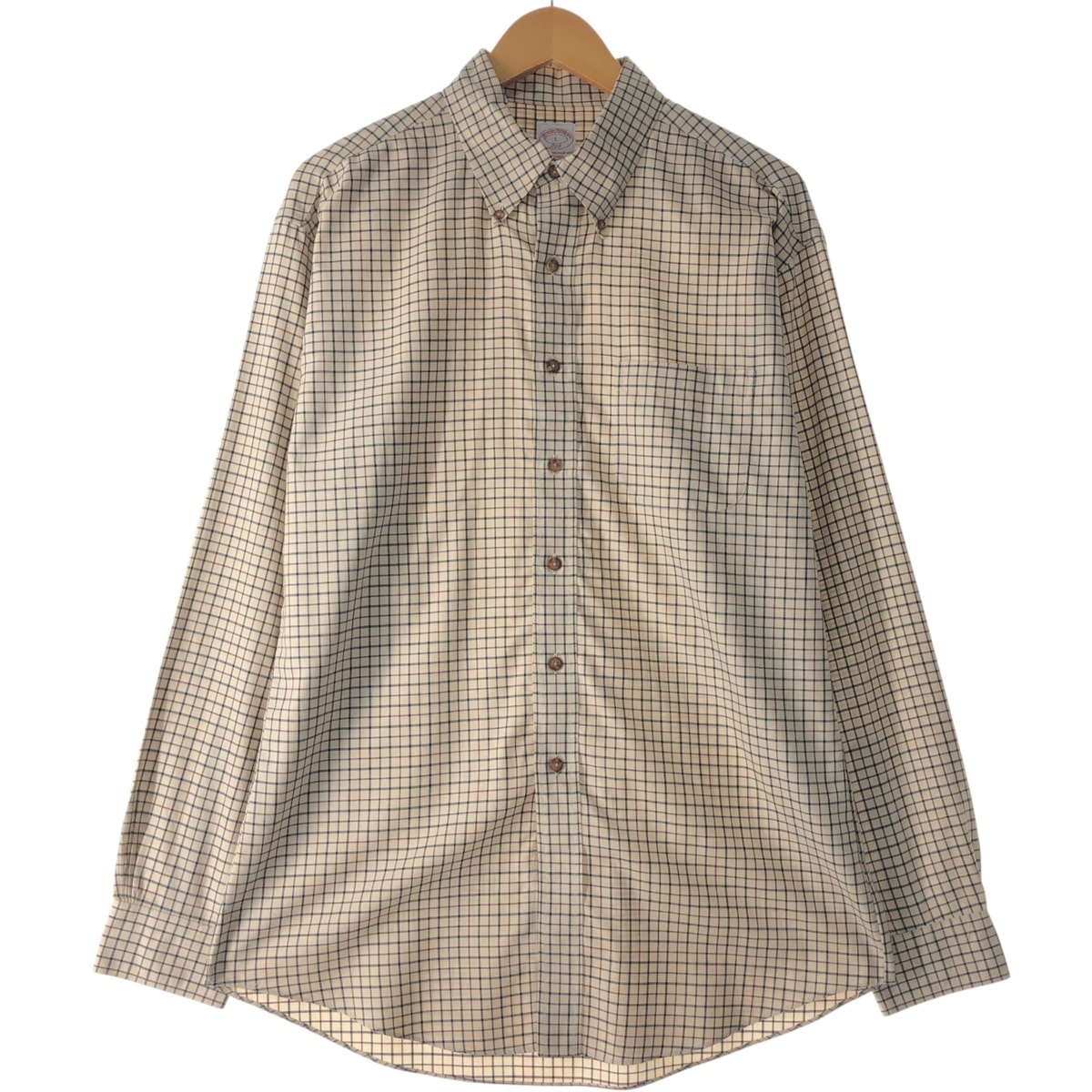 古着 ブルックスブラザーズ Brooks Brothers 346 長袖 ボタンダウンチェックシャツ メンズL相当/eaa570349