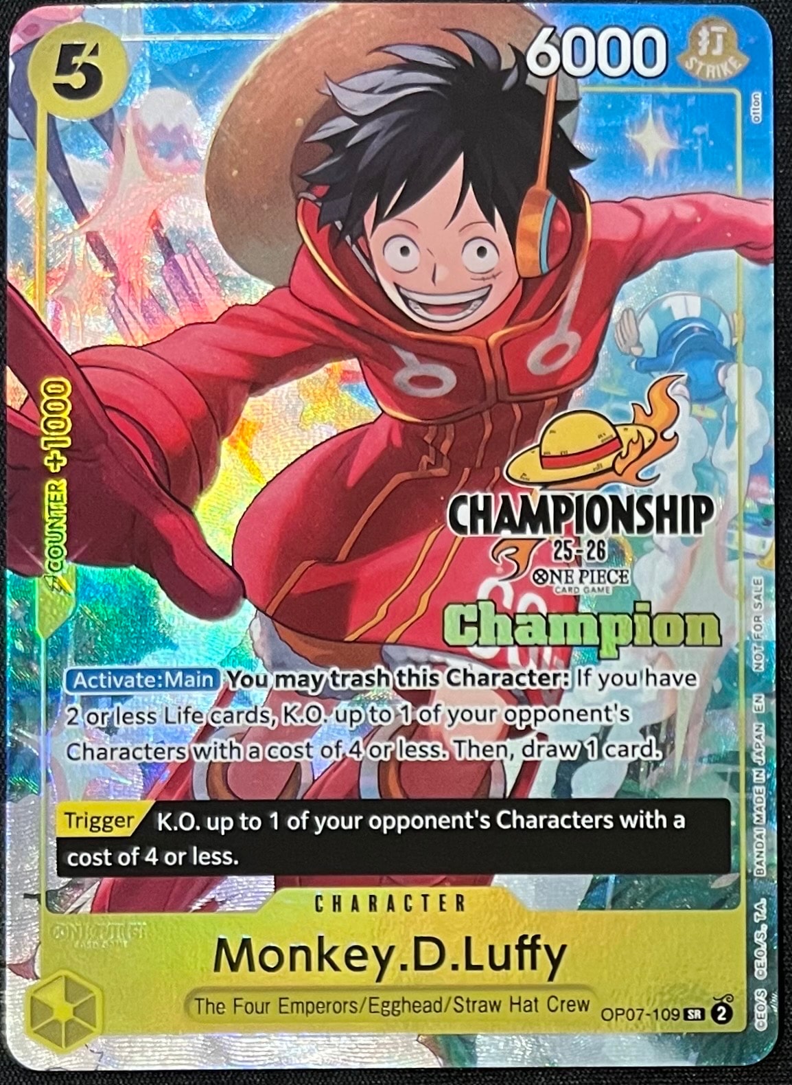 モンキー・D・ルフィ SR [OP07-109]【英語版】(プロモーションカード「チャンピオンシップ 25-26 トッププレイヤーパック」)