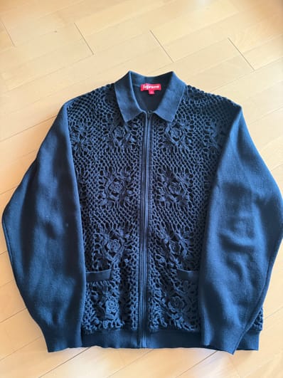 Supreme Crochet Zip Up Cardigan Supreme Crochet Zip Up Cardigan