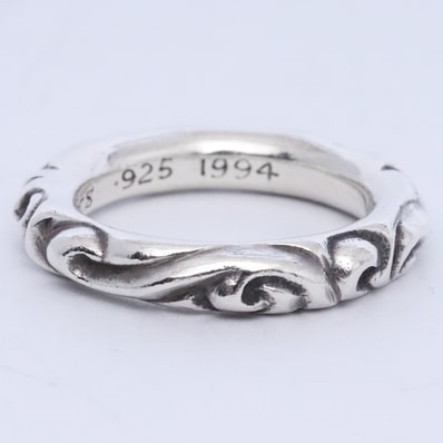 Chrome Hearts Scroll Band Ring "Silver"