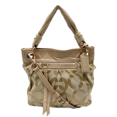 COACH コーチ シグネチャー 2WAY ショルダーバッグ
13420 オプアート コンバーチブルヒッピー シグネチャー キャンバス ベージュ レディース
【中古】
