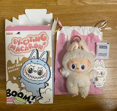 POP MART THE MONSTERS (LABUBU) Exciting Macaron Plush Series SOYMILK