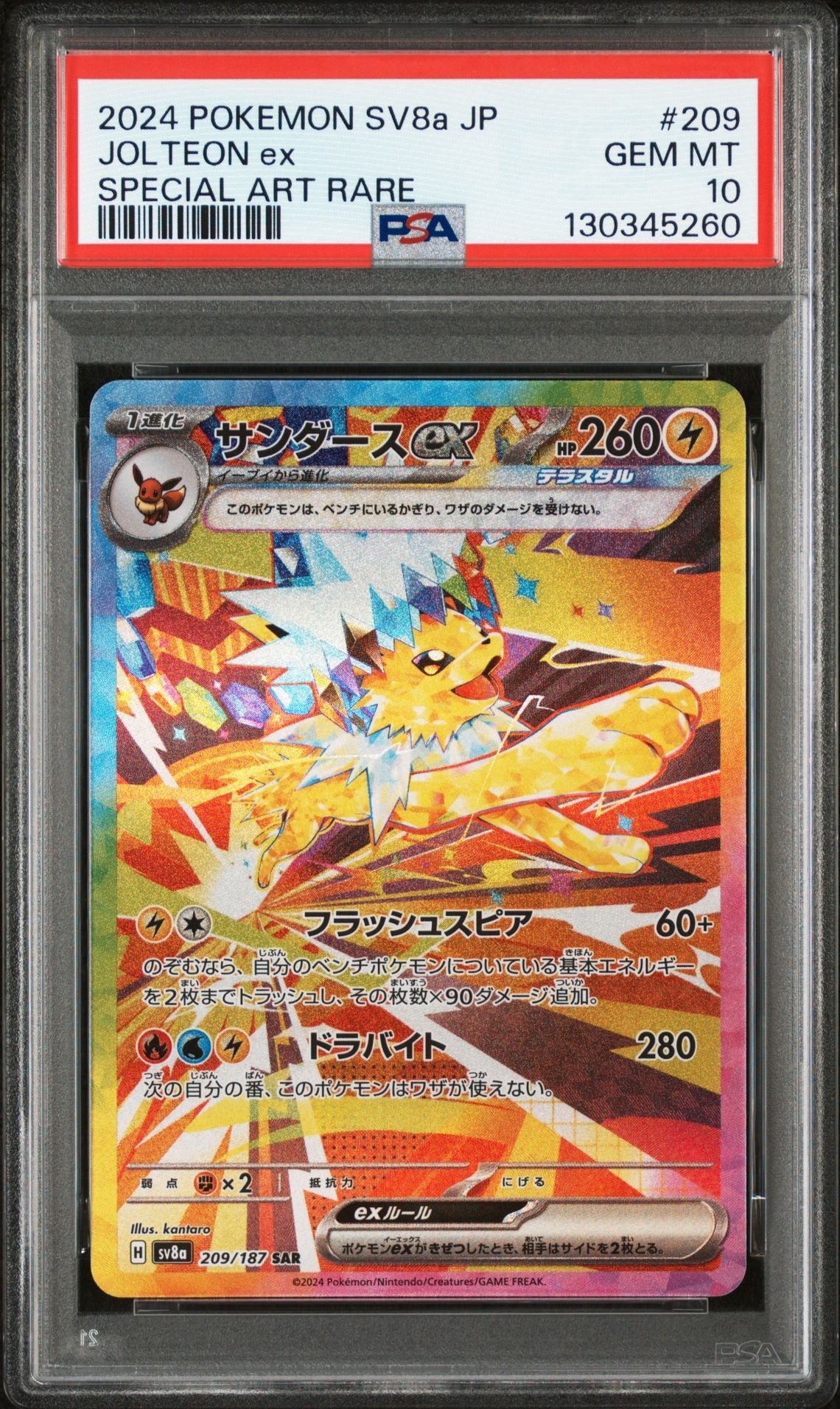 サンダースex SAR [SV8a 209/187](ハイクラスパック「テラスタルフェスex」)