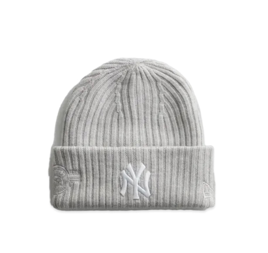 Kith & New Era For New York Yankees Knit Beanie "Light Heather Grey"
