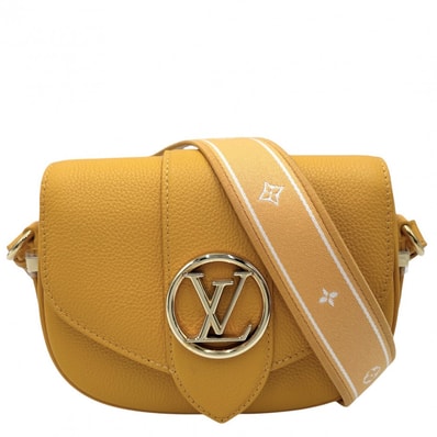LOUIS VUITTON ルイヴィトン ショルダーバッグ ポンヌフソフトPM 肩掛け 斜め掛け オレンジ かばん 鞄 M58729 レザー サンビーム ゴールド金具 レディース 美品【中古品】