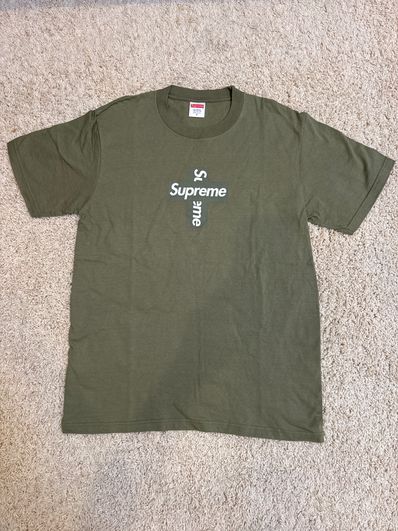 Supreme Cross Box Logo Tee "Olive"