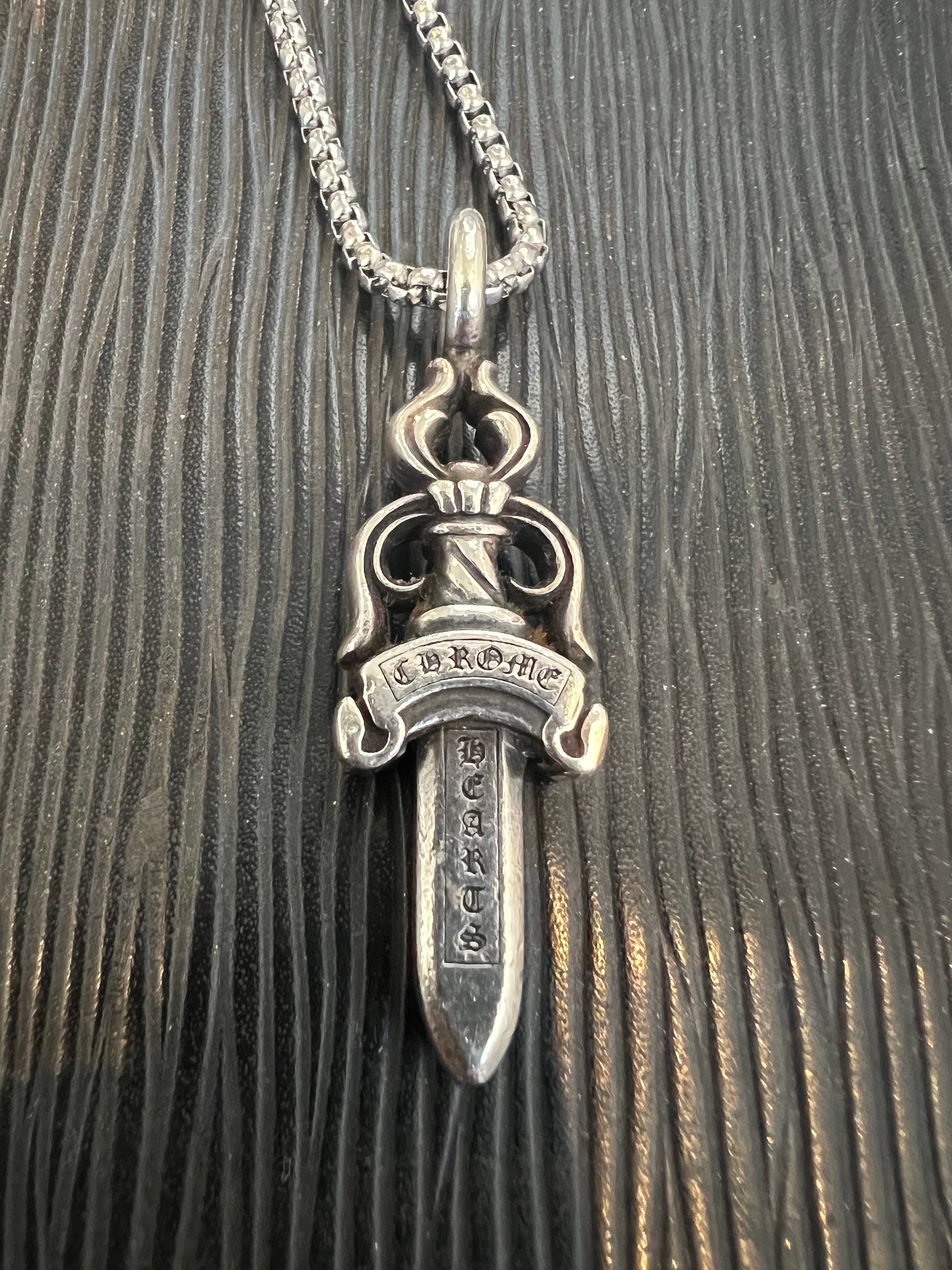 Chrome Hearts Double Dagger Pendant "Silver"
