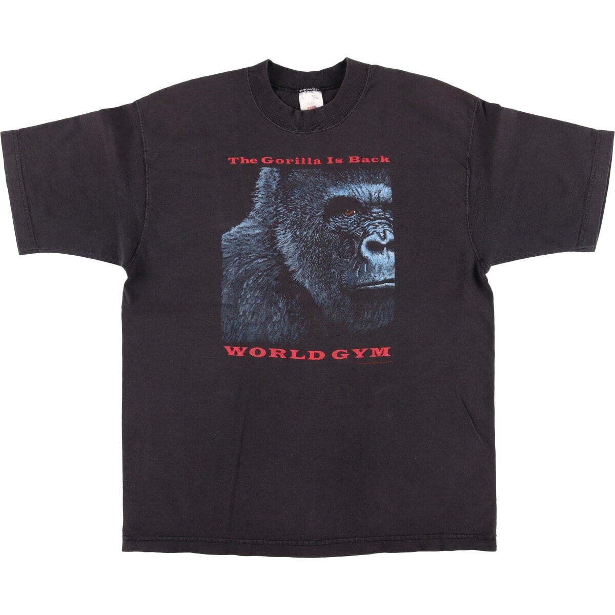 古着 90年代 フルーツオブザルーム FRUIT OF THE LOOM ゴリラ柄 アニマルTシャツ USA製 メンズL相当 ヴィンテージ/eaa541613