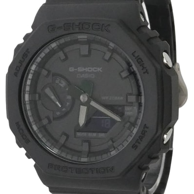 G-SHOCK ジーショック GA-2100-1A1JF 八角形ベゼル アナログ デジタル コンビネーション モデル 腕時計 ウォッチ ブラック系【新古品】【未使用】【中古】