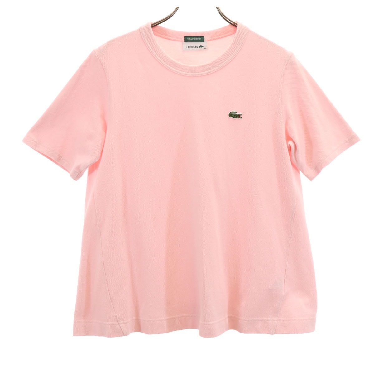 LACOSTE ラコステ 日本製 半袖 Tシャツ 36 ピンク 鹿の子
