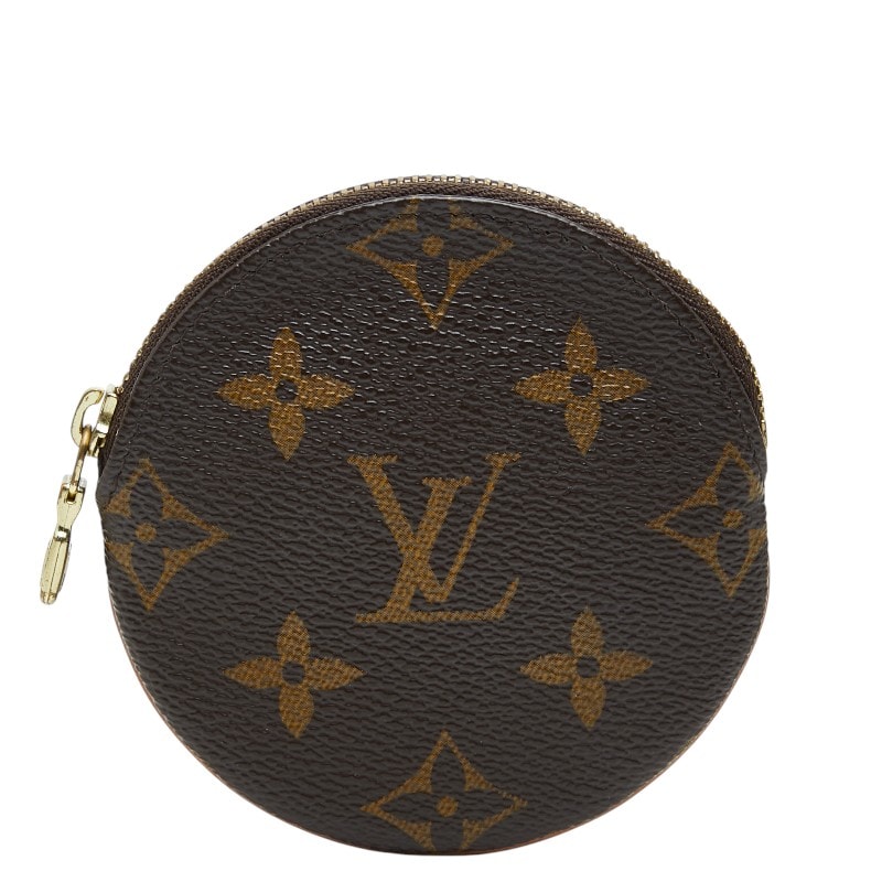 ルイ ヴィトン モノグラム ポルトモネ ロン コインケース M61926 ブラウン PVC レザー レディース LOUIS VUITTON 【中古】