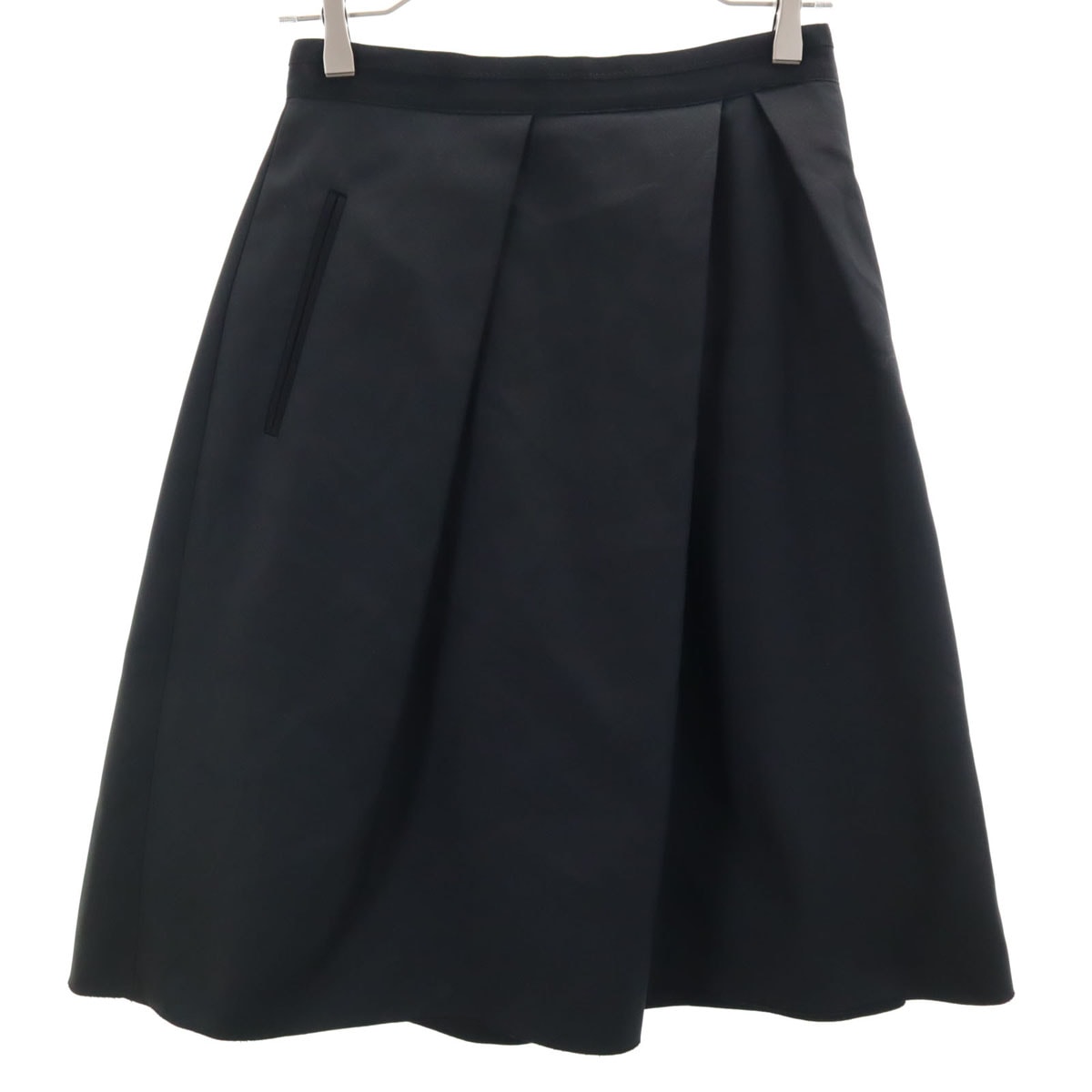 LANVIN en Bleu ランバンオンブルー ミモレ丈 フレアスカート 38 ブラック