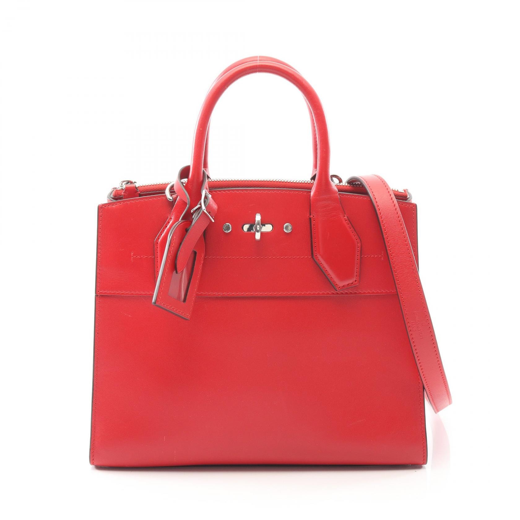 ルイ・ヴィトン LOUIS VUITTON シティスティーマーPM ハンドバッグ バッグ レザー カーフ(牛革) カーフ ルージュ レディース レッド系 M51030 【中古】