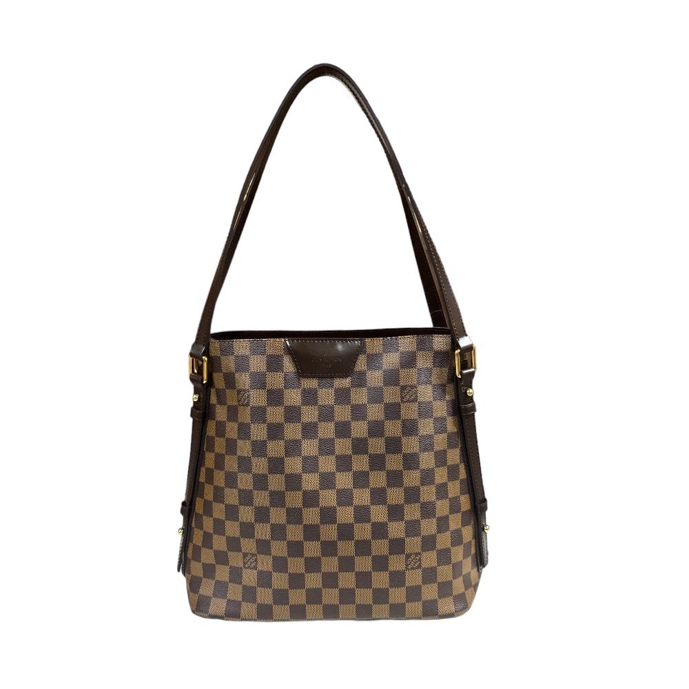 ルイヴィトン カバ リヴィントン ダミエ ショルダーバッグ ダミエキャンバス N41108 ブラウン レディース LOUIS VUITTON  中古