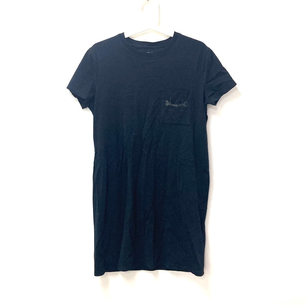 エルメス HERMES ロング Tシャツワンピース アパレル シャツワンピ アパレル ワンピース コットン ブラック