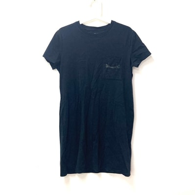 エルメス HERMES ロング Tシャツワンピース アパレル シャツワンピ アパレル ワンピース コットン ブラック