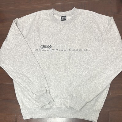 Stussy Smooth 80 Crew "Ash Heather"