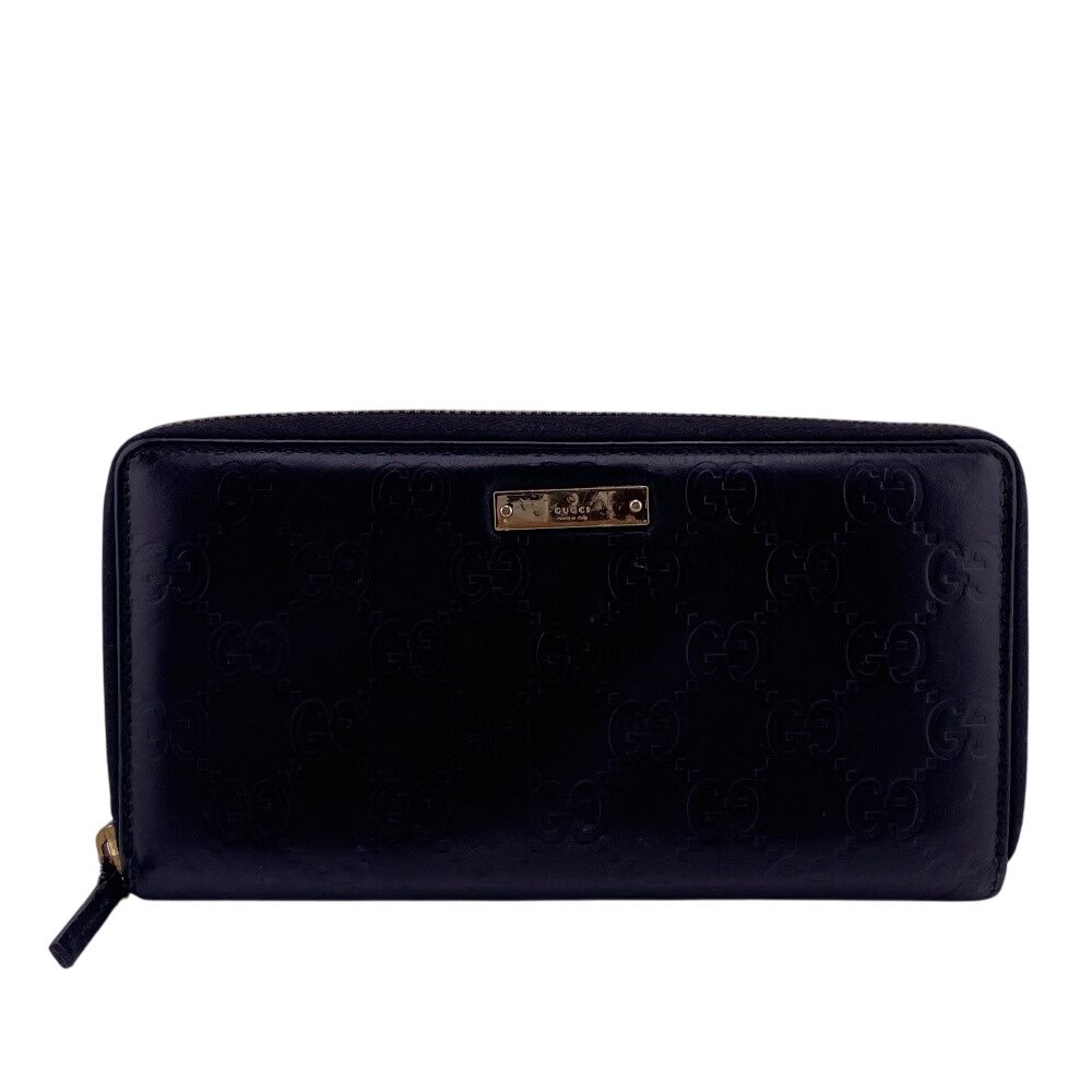 グッチ GUCCI 長財布 グッチシマ ラウンドファスナー 112724・496334 ブラック