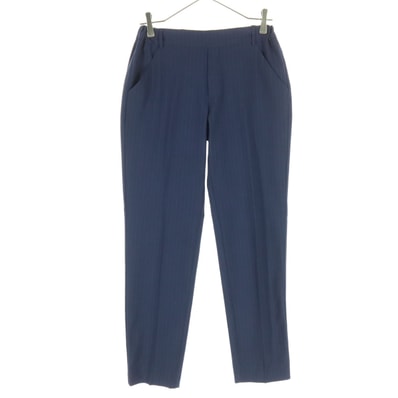 ZARA ザラ トラファルック TRAFALUC ストライプ柄 スラックスパンツ XS ネイビー