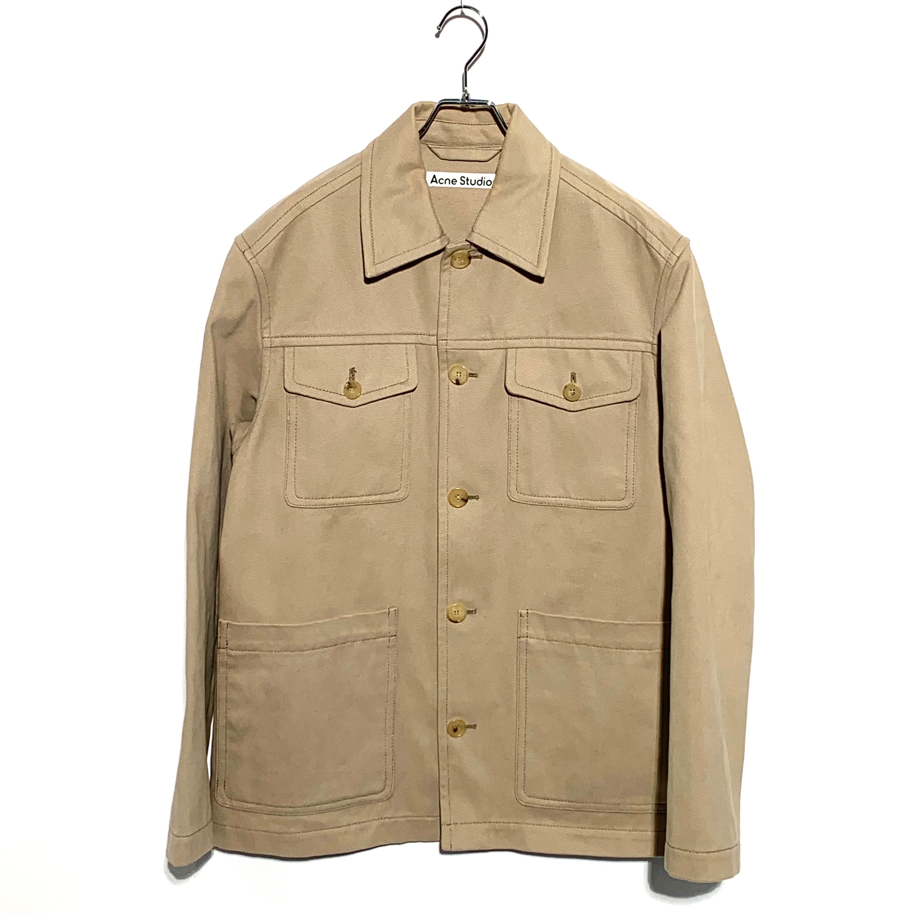 Acne Studios Cotton Shirt Jacket Beige