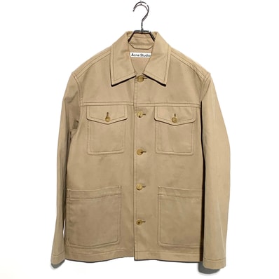 Acne Studios Cotton Shirt Jacket Beige