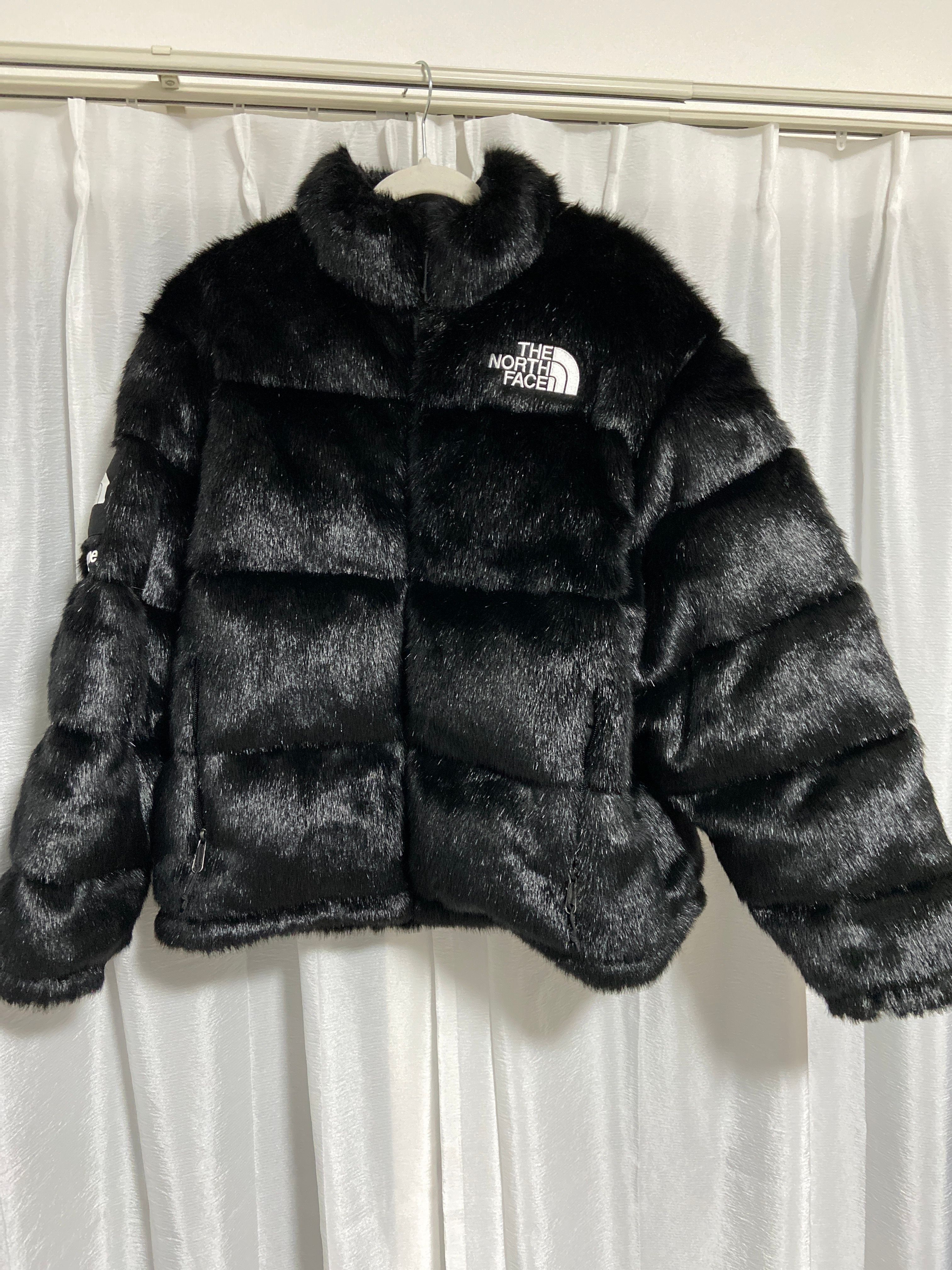Supreme x The North Face Faux Fur Nuptse Jacket "Black"