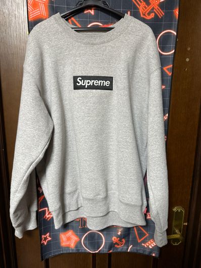 Supreme Box Logo Crewneck "Heather Grey" (22FW)