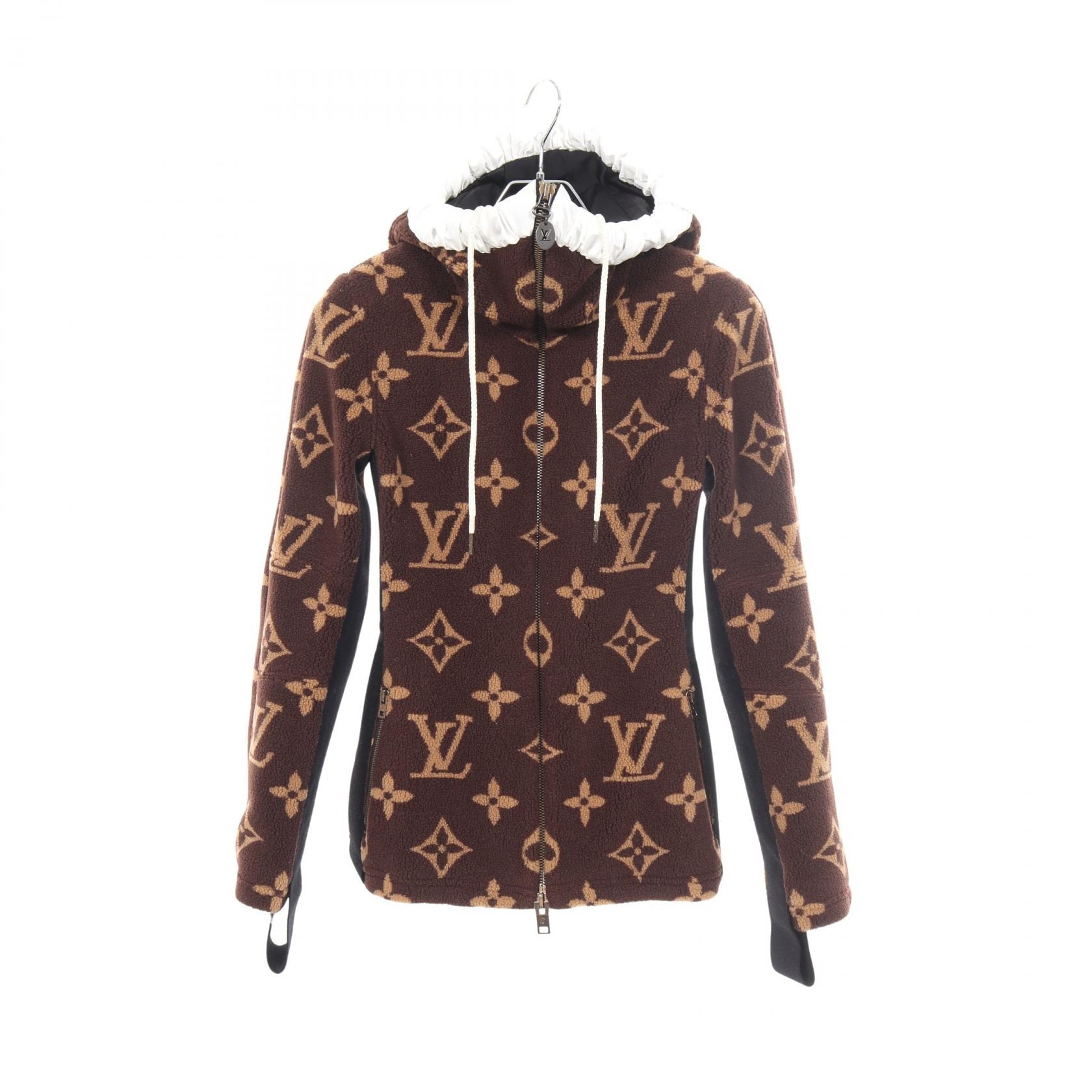 ルイ・ヴィトン LOUIS VUITTON モノグラム フリース フード付き ブルゾン 衣料品 アウター ポリエステル / アクリル レディース ブラウン系 / ブラック系 / マルチカラー FLVE94HZ3 【中古】