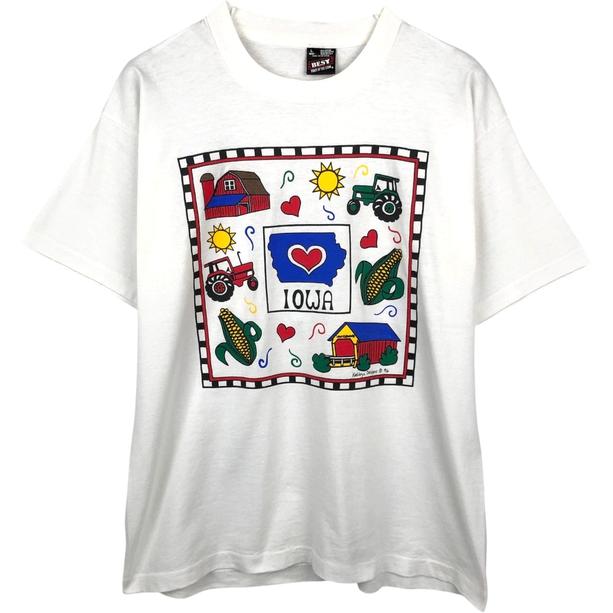 古着 90年代 フルーツオブザルーム FRUIT OF THE LOOM BEST プリントTシャツ USA製 メンズL相当 ヴィンテージ/eaa669923