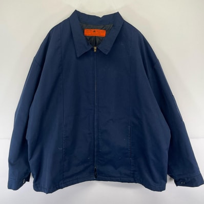 古着 レッドキャップ RED KAP USA製 ジャケット ワーク フルジップ 大きいサイズ TALON ブルゾン 3XL ネイビー系 無地 メンズ