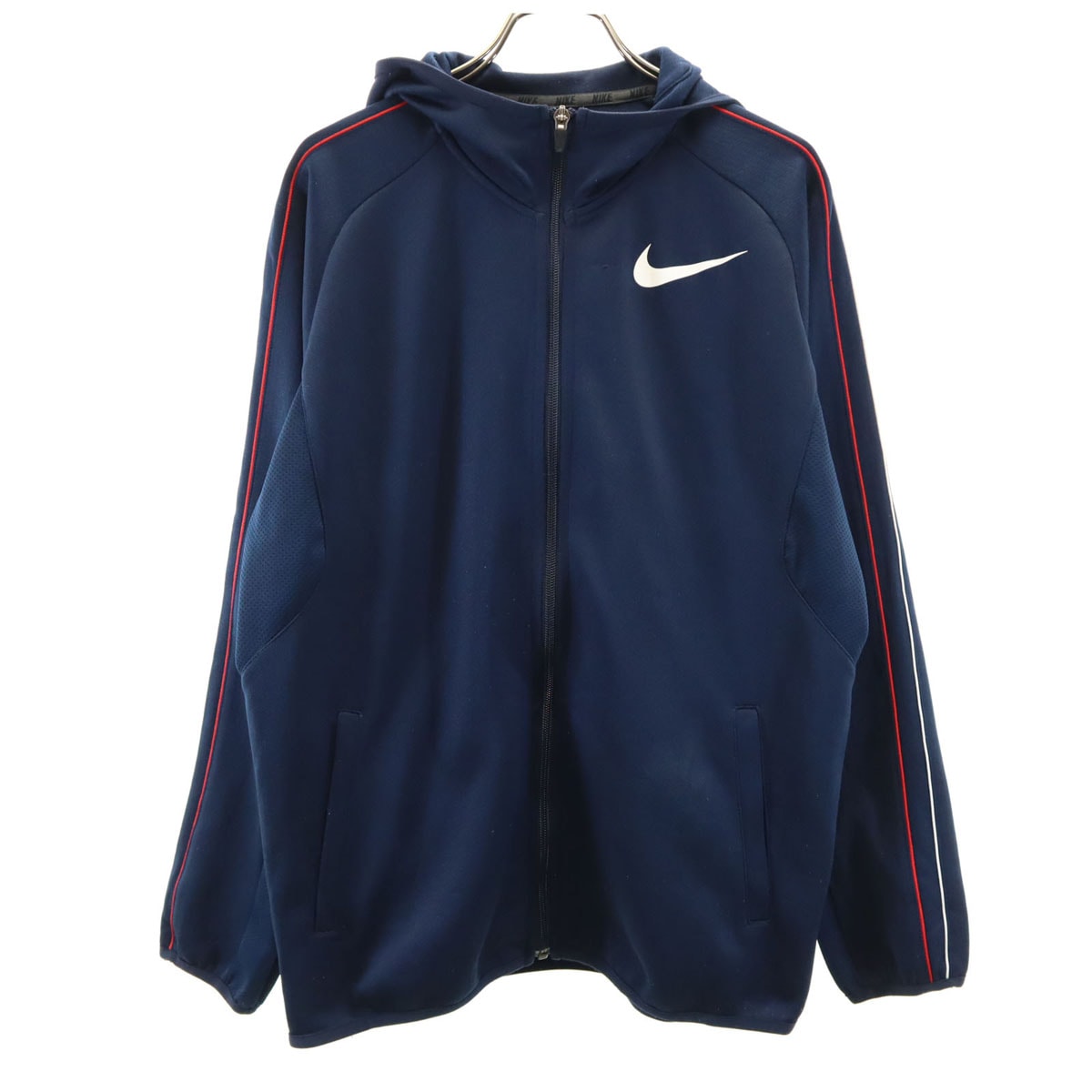 NIKE ナイキ トレーニング 長袖 ジップパーカー M ネイビー ジャージ DRI-FIT