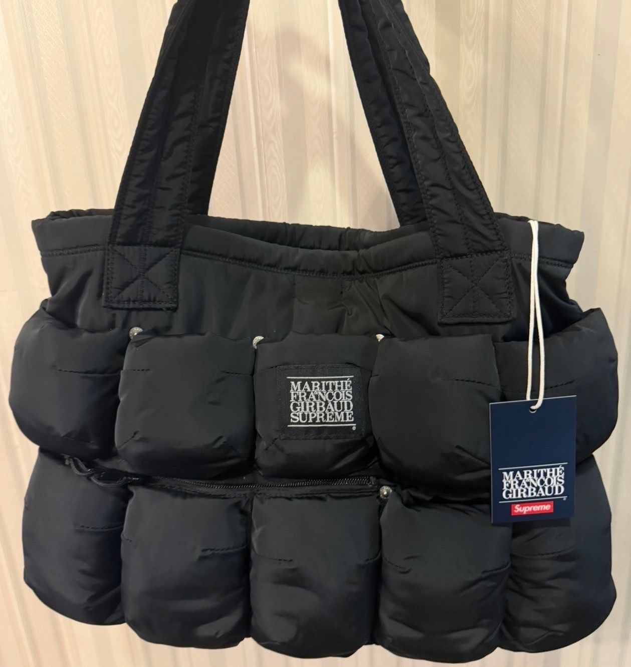 Supreme x Marithe + Francois Girbaud Pokachu Puffer Tote Bag