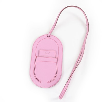 極美品 エルメス スマホアクセサリー インザループ トゥーゴーGM ピンク