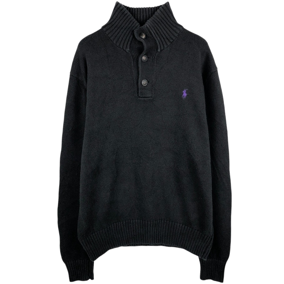 古着 ラルフローレン Ralph Lauren POLO RALPH LAUREN コットンニットハーフボタンセーター メンズS相当/eaa654430