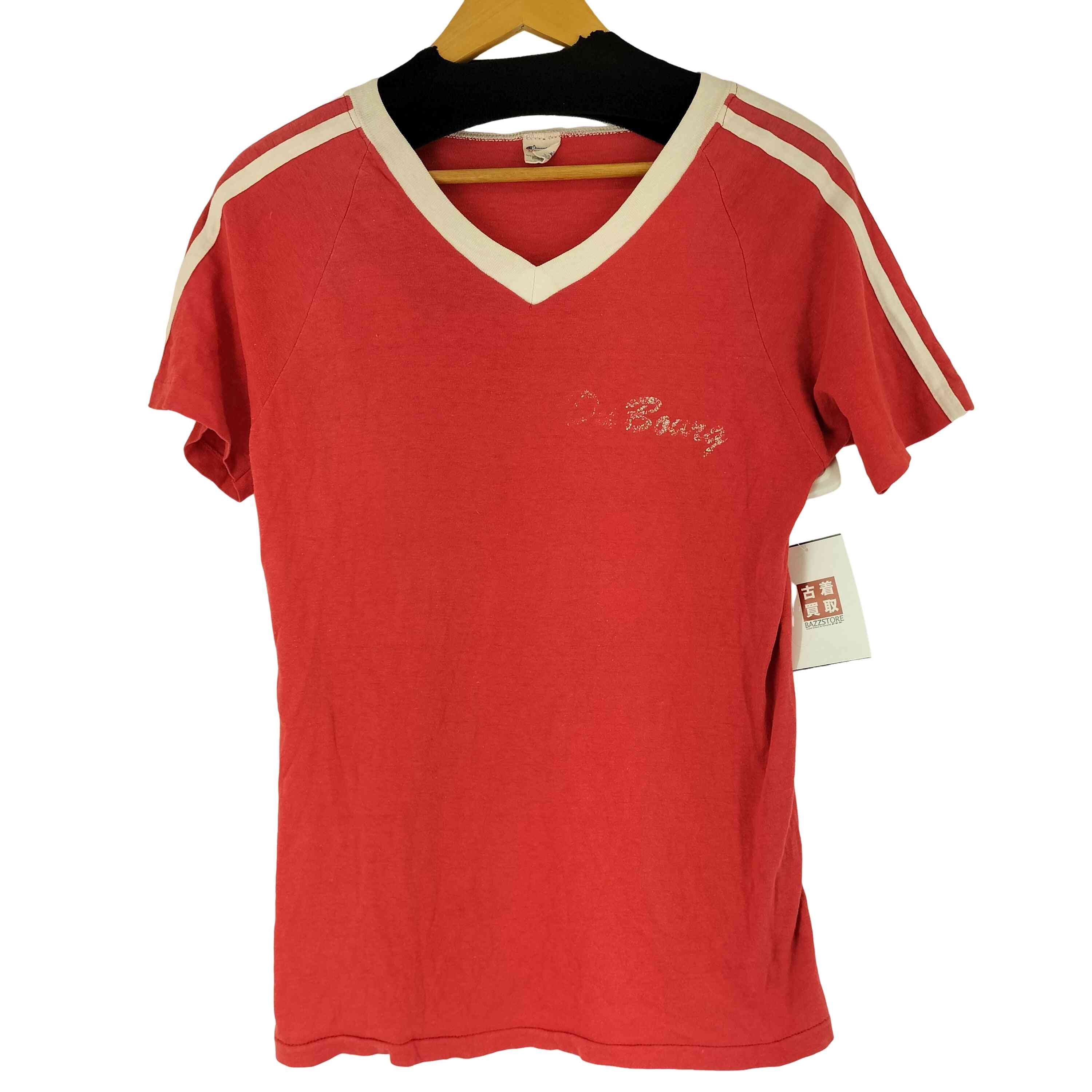 80S MADE IN USA 白ライン ロゴプリント S/S カットソー【1142125214647】