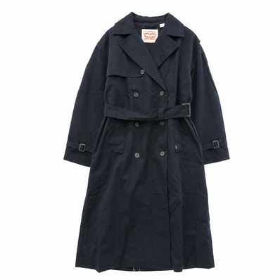 Levi's リーバイス A4445-0000 Women's Long Trench Coat レディース ロング トレンチ コート ネイビー系 M【新古品】【未使用】【中古】
