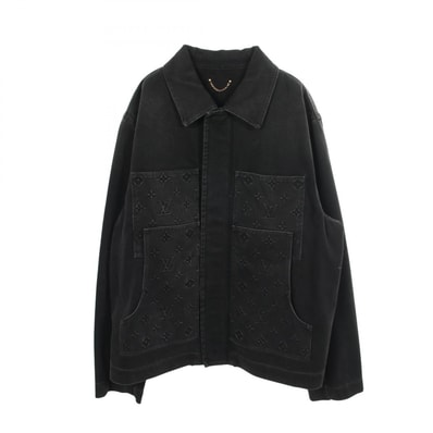 ルイ・ヴィトン LOUIS VUITTON ワークウェア エンボスモノグラム ブルゾン デニムジャケット 衣料品 アウター コットン メンズ ブラック系 RM242MQ CCU HRA50W 【中古】