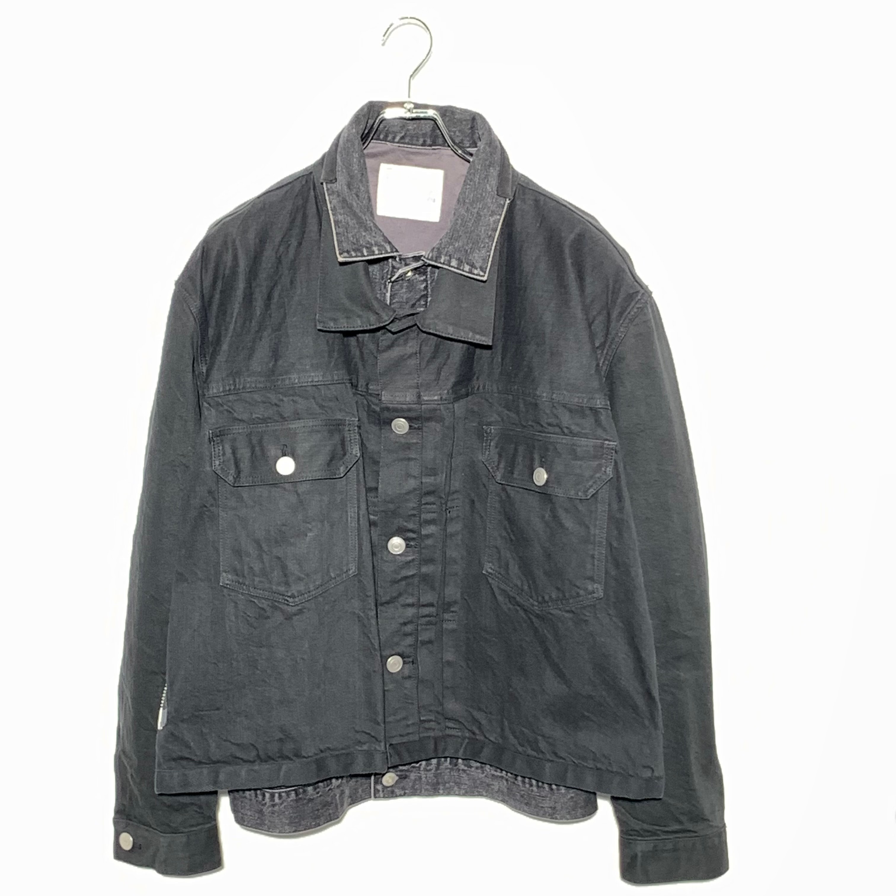 Sacai Layered Denim Jacket Black